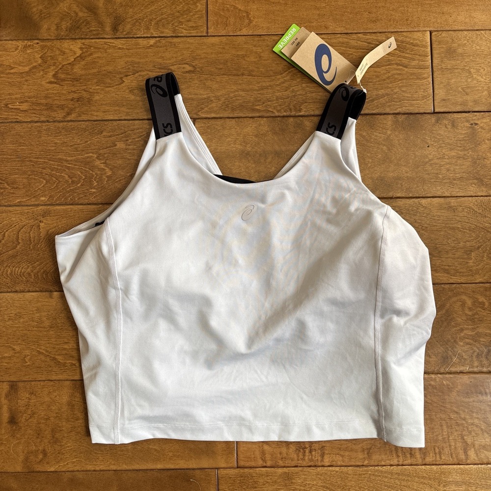 ASICS Women's 2XL FIT SANA Cropped Tank w/ Built-In Bra in Lilac Hint